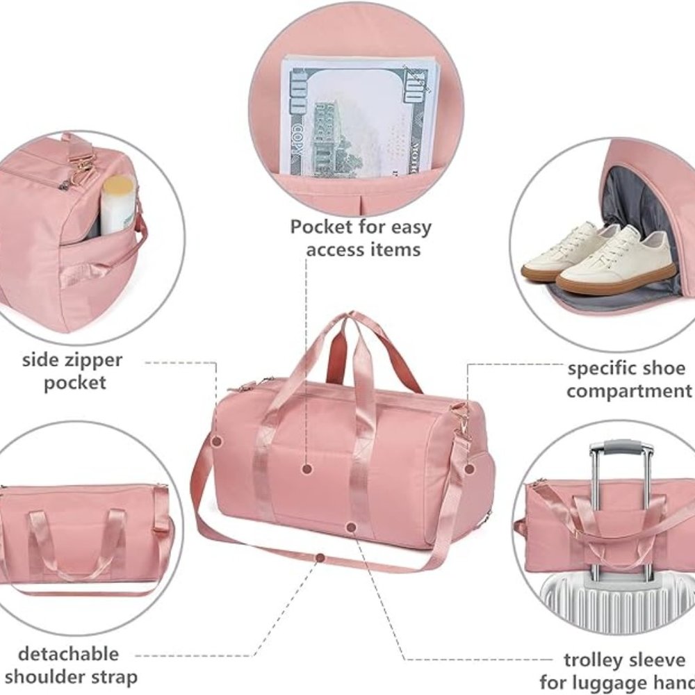 Pink Weekender Bag - Picture 7 of 7